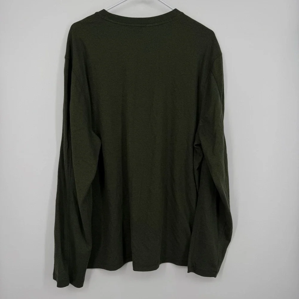 Banana Republic Men's Long Sleeve Crew Neck T-Shirt Olive‎ Green XXL Preppy